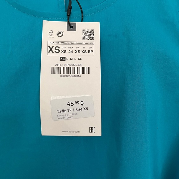 NWT ZARA 2020 Blouse with puffed sleeves - Picture 5 of 5